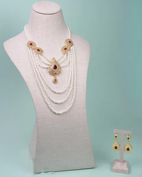 Pearl Multi-strand Set, Gold