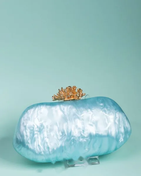 Marbled Clutch, Sky Blue