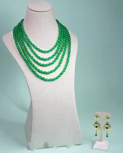 Bead Necklace Set, Green