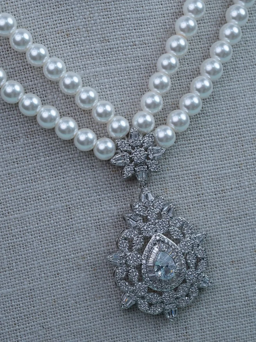 Pearl Set with Crystal Pendant — 3