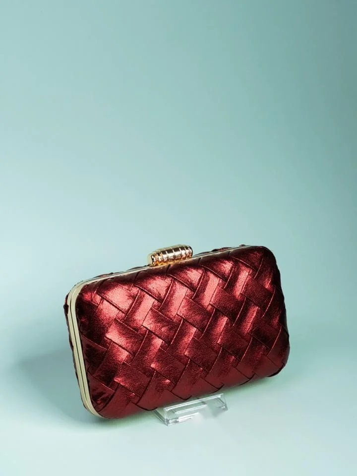 Woven Clutch, Red