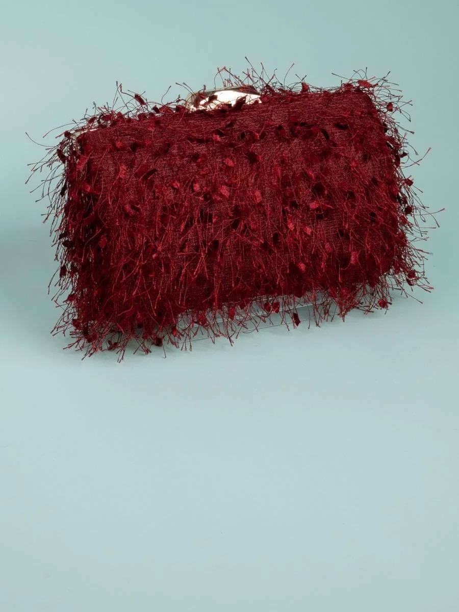 Fringe Clutch, Red