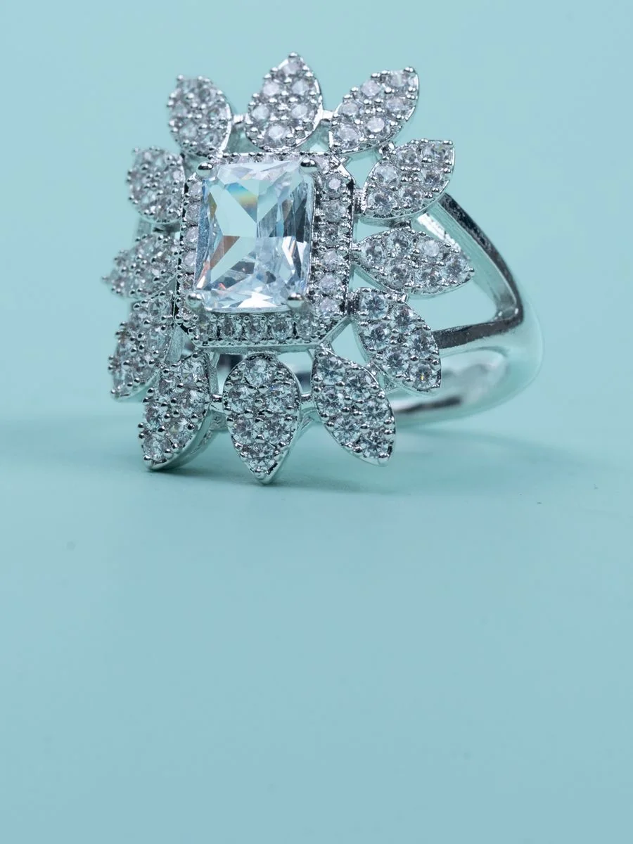 Emerald-cut Crystal Ring — 2