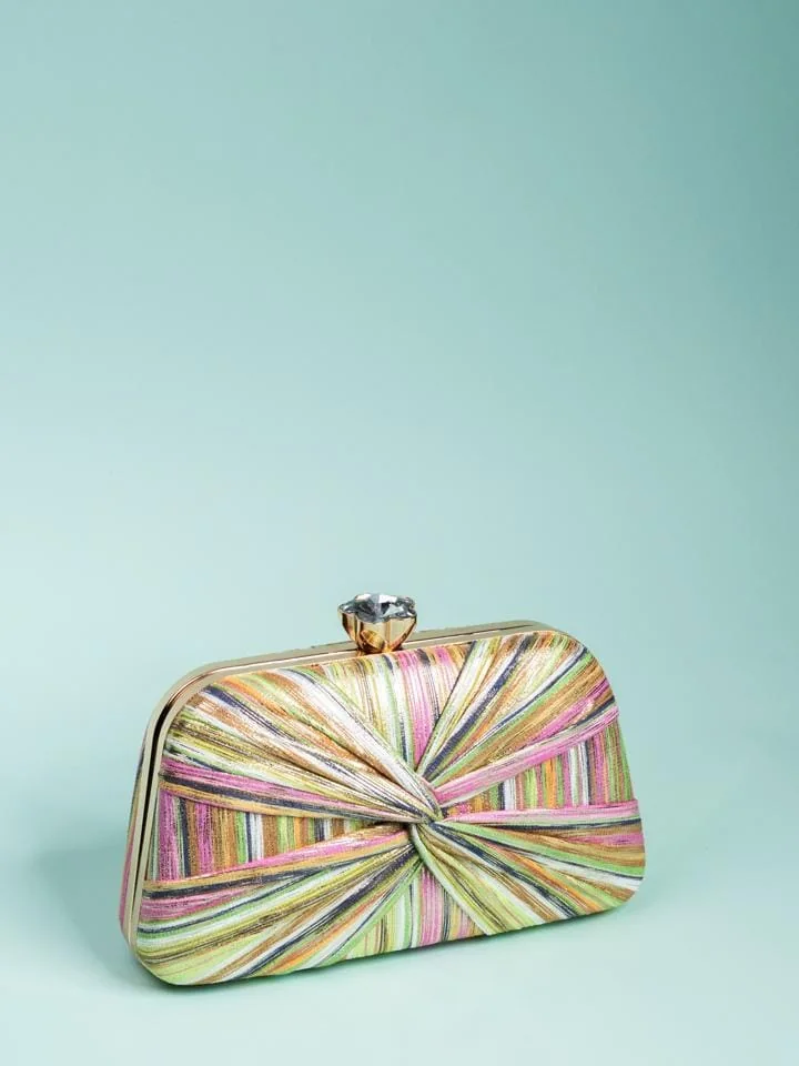 Striped Clutch, Multicolour