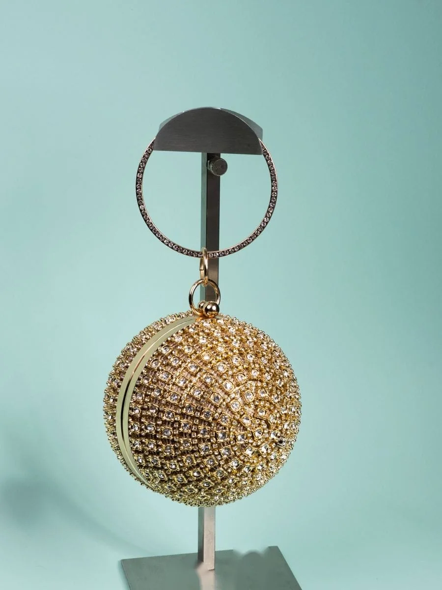 Embellished Evening Bag, Ivory