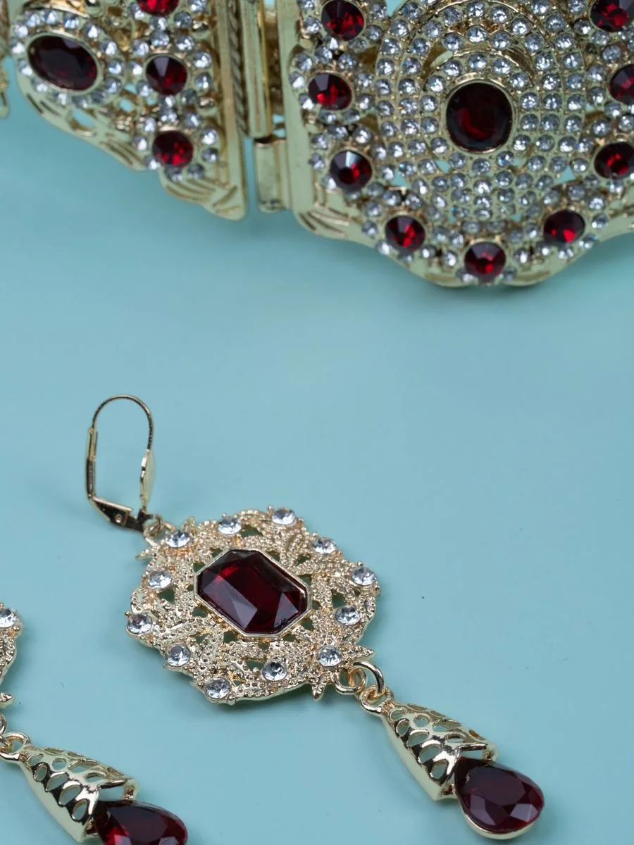 Heritage Belt, Gold with Ruby Stones — 2